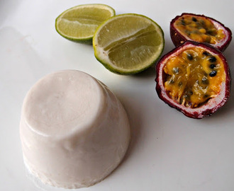 Coconut Jelly with Lime and Passionfruit