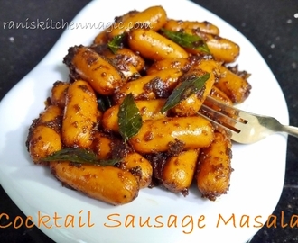 Cocktail Sausage Masala Recipe (Indian Style)