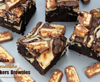Kahlua Cheesecake Snickers Brownies