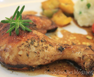 Christmas Recipe: Balsamic Chicken with Roasted Vegetables & Champ