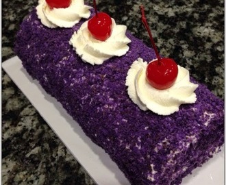 Ube Cake Roll (Purple Yam Cake)