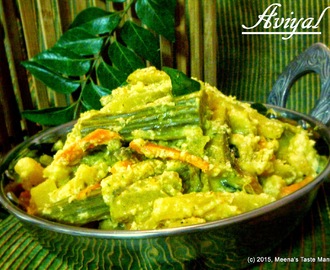 Aviyal - Authentic Kerala Style Veggies in Coconut gravy - A festive recipe
