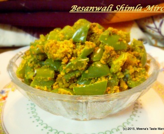 Besanwali Shimla Mirch | Chick Pea Flour Bell Peppers Veg