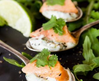 Recipe: Salmon ceviche canapés with herbed mayonnaise