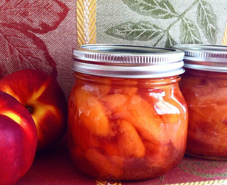 Nectarine Slices in Spiced Rum Syrup