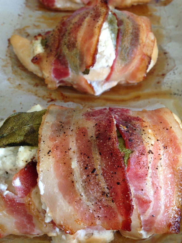 Goat Cheese & Green Onion Stuffed Chicken Breasts