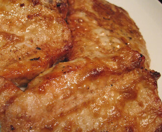 Grilled Pork Chops with Peanut Marinade; meanderings