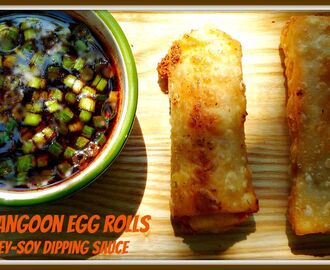 Asian Cuisine #SundaySupper...Featuring Shrimp Rangoon Egg Rolls with Honey-Soy Dipping Sauce