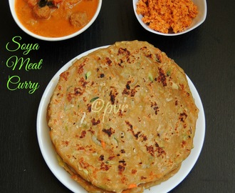 Vegetable Pol Roti, Sambal & Soya Meat Curry - A Srilankan Breakfast