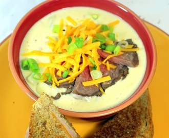 Cheesy Steak and Potato Soup - 52 Soup, Stew and Chowder Recipes