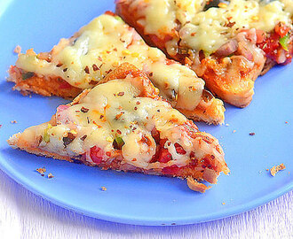 Bread Pizza Recipe On Tawa,Oven, Microwave With Video