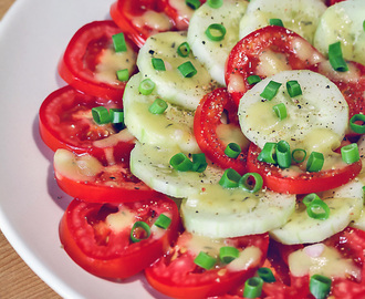 Tomato and Cucumber Summer Salad (Gluten-Free)