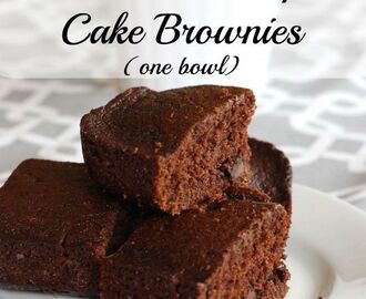 Chocolate Chip Cake Brownies – one bowl!
