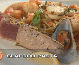 Seafood Pasta with Seared Tuna