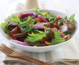 Barbecued beef and orange salad