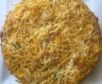 Glutenvrije spaghetti carbonara taart