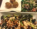 Roasted Mediterranean Broccoli, Kale and Chickpea Salad with vegan Yogurt-Tahini Dressing