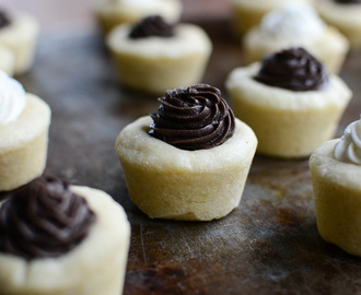 Sugar Cookie Cups with Chocolate and Vanilla Buttercream