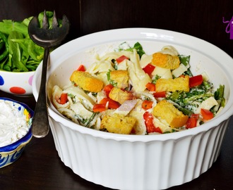 Pasta salad with Cream cheese dressing