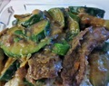 Stirfried Beef with Zucchini, Ginger and Scallions