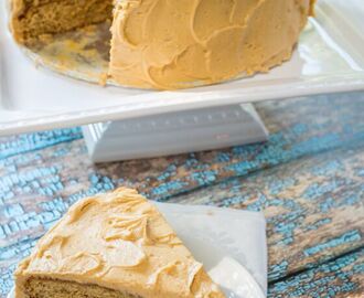 Spice Cake with Peanut Butter Frosting