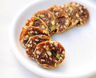Dates Nuts Roll Recipe/Khajoor Katri-Easy Diwali Sweets Recipe