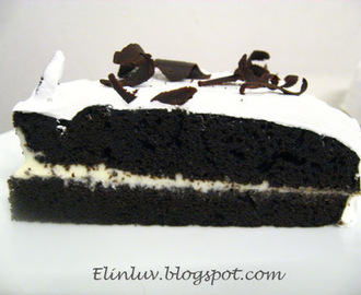 Moist Chocolate Cake With White Chocolate Cheese Fillings