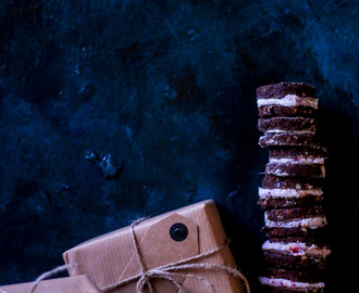 Last Minute Weihnachtskekse | Rohvegane Muskat Cranberry Sandwich Cookies