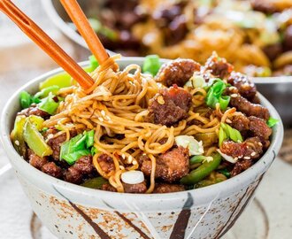 Mongolian Beef Ramen Noodles