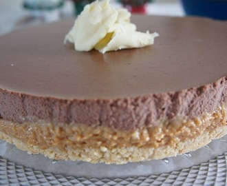 Chocolate and Caramel Mousse Cake