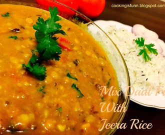 Mix Daal Fry With Jeera Rice