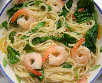 Spaghetti with Shrimp & Lemon Oil Recipe
