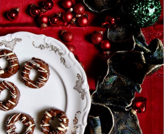 Weihnachtsplätzchen 2018: Heute für Schokoladen-Junkies die triple_chocolate, Nougat Macadamia Kränzchen