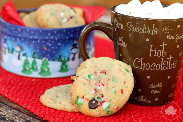 Chocolate Chip Candy Cane Cookies and a #BakingwithBecel Contest