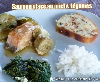 ღ " MIAM " Saumon glacé au miel & ses Légumes