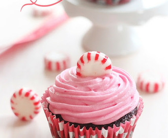 Chocolate Peppermint Candy Cupcakes