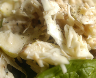 Lean Waldorf Salad with Canned Chicken (or Leftover Turkey!)