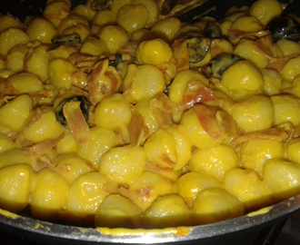 Gnocchi di patate in salsa cremosa allo zafferano