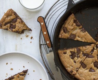 Giant Chocolate Chip Skillet Cookie