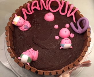 Schweinchen-Schwimmbad-Torte für Nanouk (vegan)