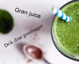 Dagens grønne juice - og lidt om at lære juicingens kunst.