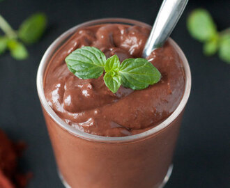 Healthy Mint Chocolate Pudding (grain-free, gluten-free, vegan option)
