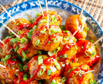 Sriracha Teriyaki Chicken Meatballs