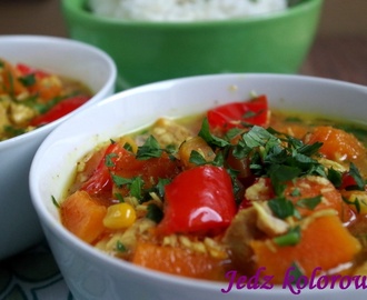 Curry z dynią piżmową – wege lub z indykiem