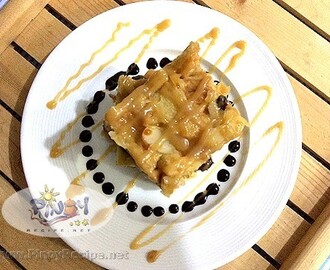 Caramel Bread Pudding Recipe with Almonds
