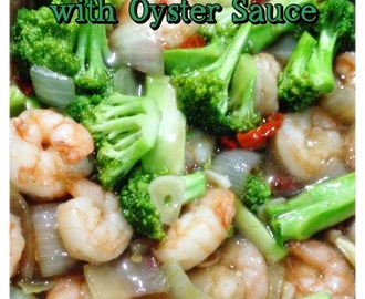 Recipe: Broccoli and Shrimp Stir Fried with Oyster Sauce
