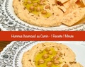 Hummus (houmous) au Cumin et à l'Ail Rôti à la poêle
