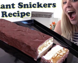 World&#39;s Biggest Snickers Bar Recipe 5lbs HOW TO COOK THAT giant candy bar Ann Reardon