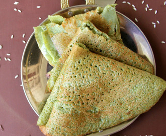 Keerai Dosa - Spinach Dosa - Healthy dosa recipe - Breakfast, dinner recipe