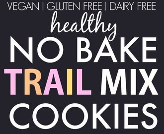 Healthy No Bake Trail Mix Cookies (Vegan, Gluten Free, Sugar Free)